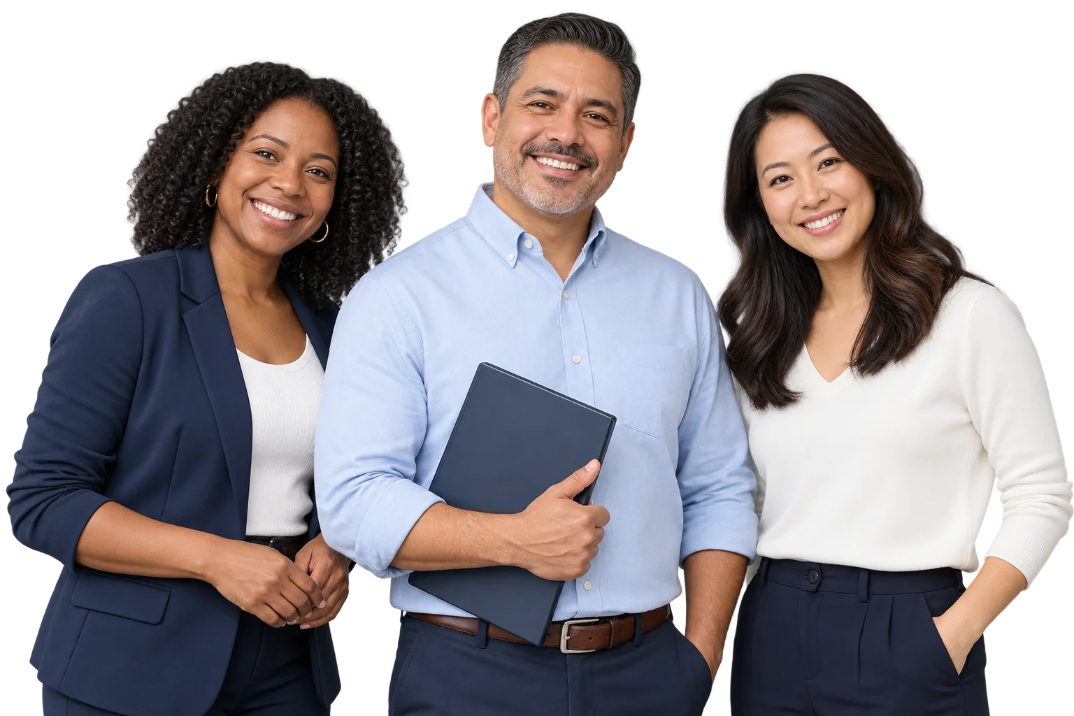 Illustrative group of coworkers welcoming a new teammate